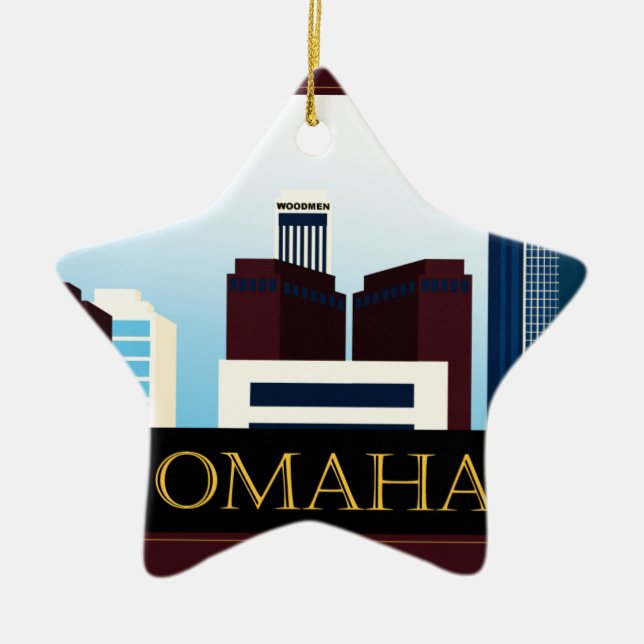 Omaha-Skyline Keramikornament (Vorne)