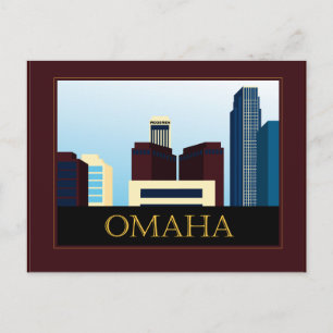 Omaha Skyline Postkarte