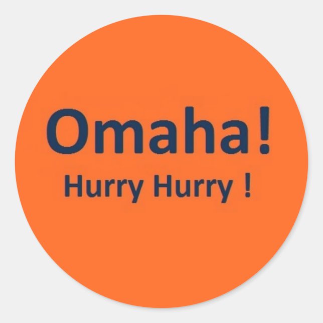 Omaha Stickers für Broncos Fans (Vorderseite)