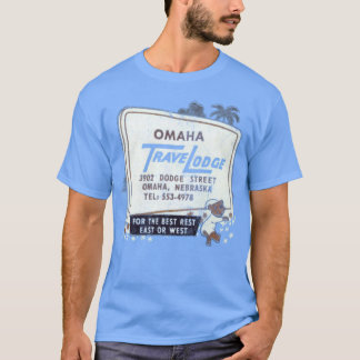 Omaha Travel Lodge Retro Mitte Jahrhundert Ästheti T-Shirt