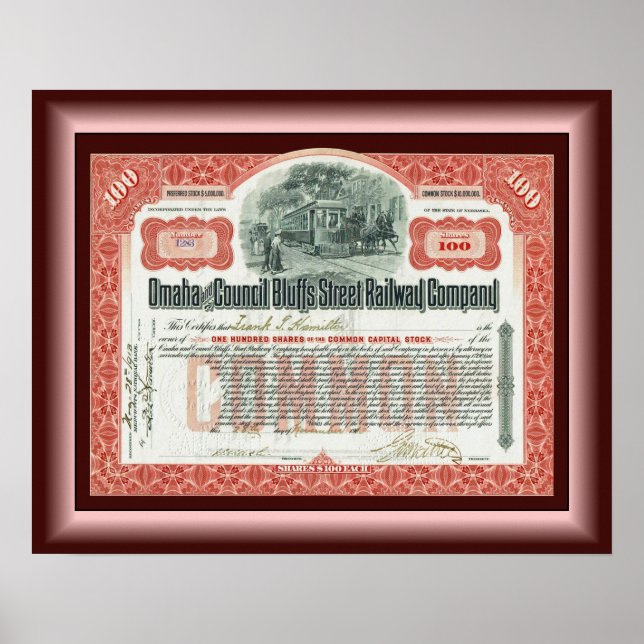 Omaha und Council Bluffs Street Railway ~ Poster (Vorne)