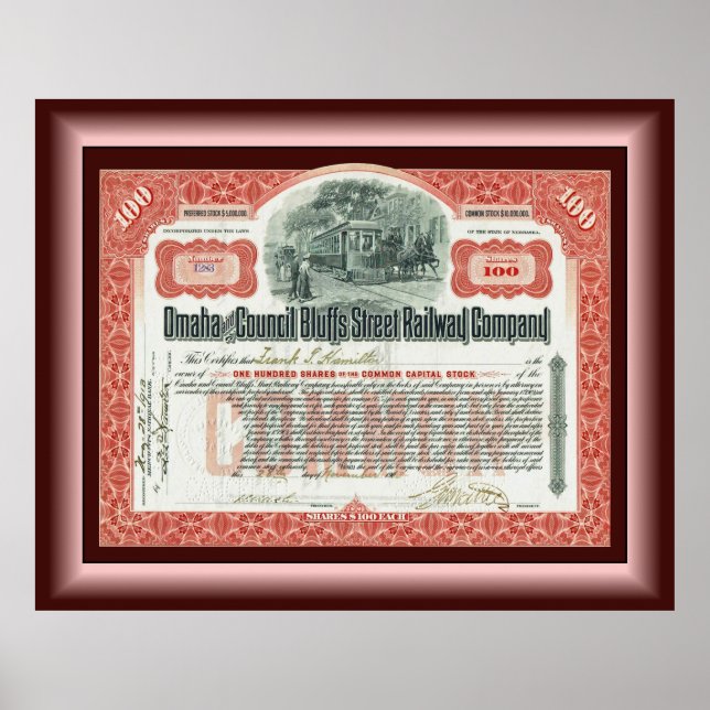 Omaha und Council Bluffs Street Railway ~ Poster (Vorne)