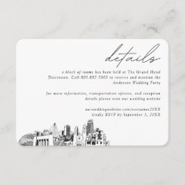 Omaha Wedding Hotel Zimmerblockdetails Begleitkarte