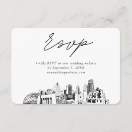 Omaha Wedding Minimalistisch Sketch UAWG Begleitkarte