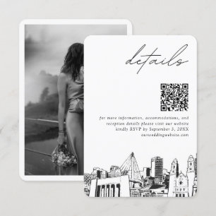 Omaha Wedding Modern Details QR Code Begleitkarte