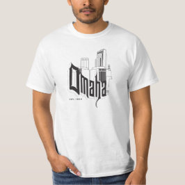 Omahaskyline-/-typographie-T - Shirt
