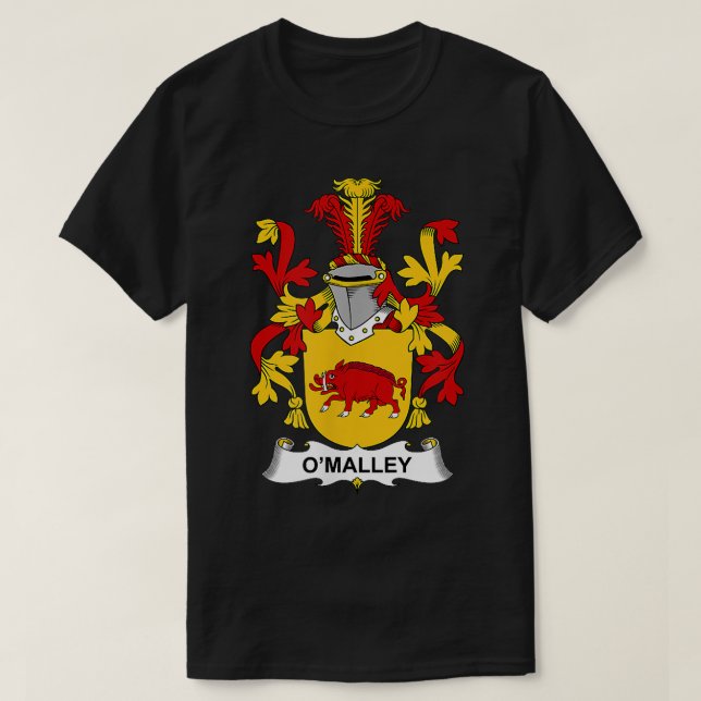 O'Malley Coat of Arms Familienwappen T-Shirt (Design vorne)