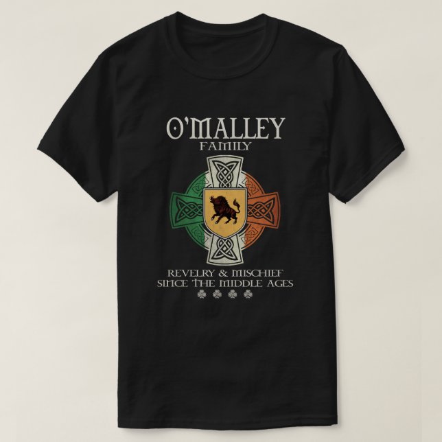 O'Malley Family Ireland O'Malley Name T-Shirt (Design vorne)