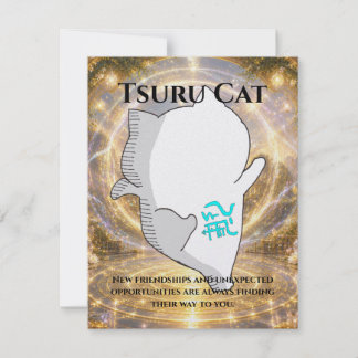 Omamori Card #006 – Tsuru Cat | Connection • Oppor Karte