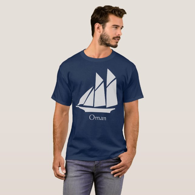 Oman - Boot/Schiff T-Shirt (Vorne ganz)