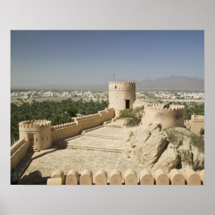 Oman, Die Batinah-Ebene, Nakhal. Nakhal-Fort, bei Poster