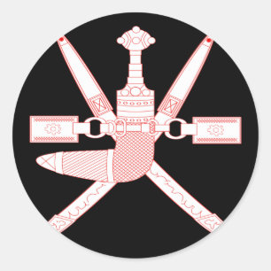 Oman-Emblem Runder Aufkleber