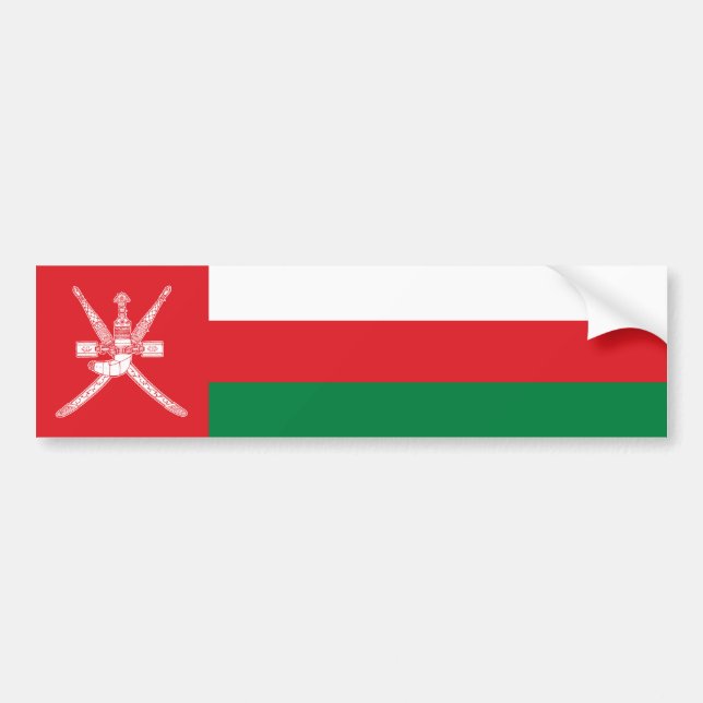 Oman Flag Autoaufkleber (Vorne)