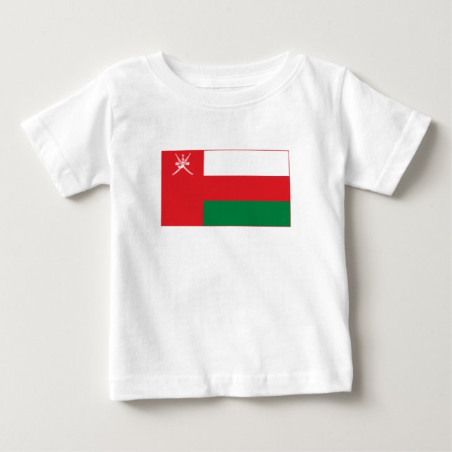 Oman Flag Baby T-shirt (Vorderseite)