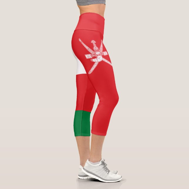 Oman Flag Capri Leggings (Rechts)