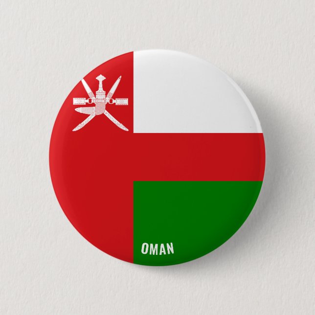 Oman Flag Charming Patriotic Button (Vorderseite)