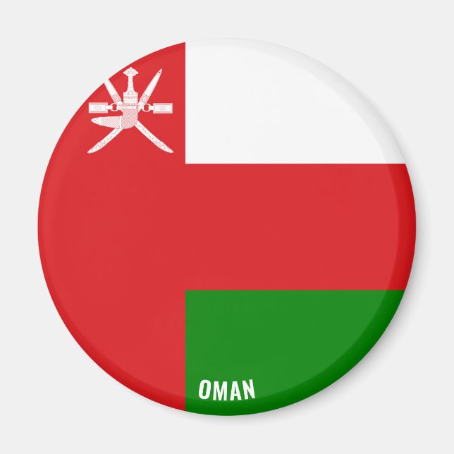 Oman Flag Charming Patriotic Magnet (Vorne)