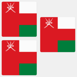 Oman Flag Etiketten
