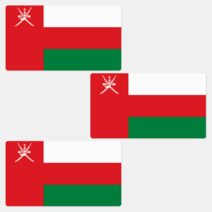 Oman Flag Etiketten
