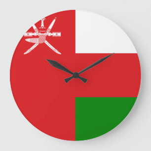 Oman Flag Große Wanduhr