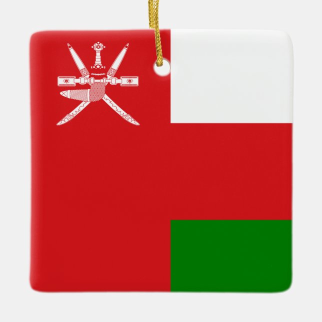 Oman Flag Keramikornament (Vorderseite)