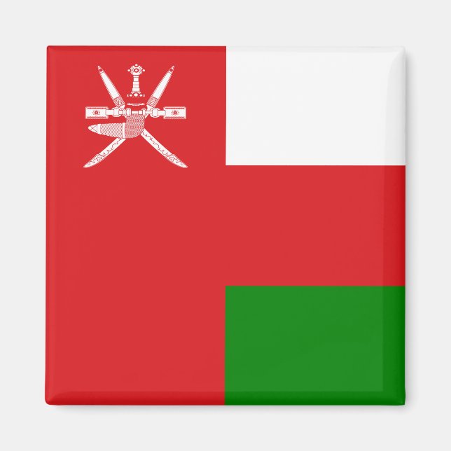 Oman Flag Magnet (Vorne)