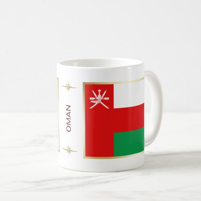 Oman Flag + Map Tasse (VorderseiteRechts)