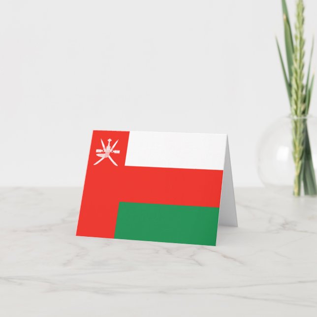 Oman Flag Notecard Karte (Vorderseite)