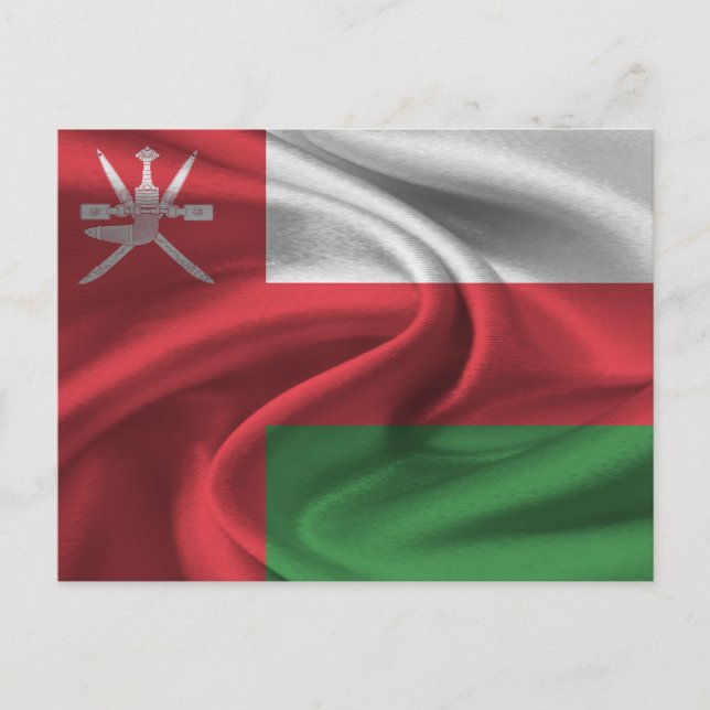 Oman Flag Postkarte (Vorderseite)