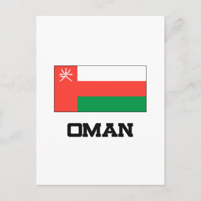 Oman Flag Postkarte (Vorderseite)