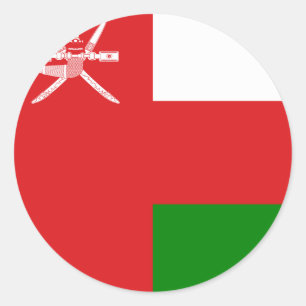 Oman Flag Runder Aufkleber
