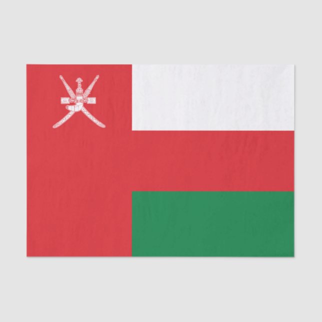 Oman Flag Seidenpapier (Vorderseite)