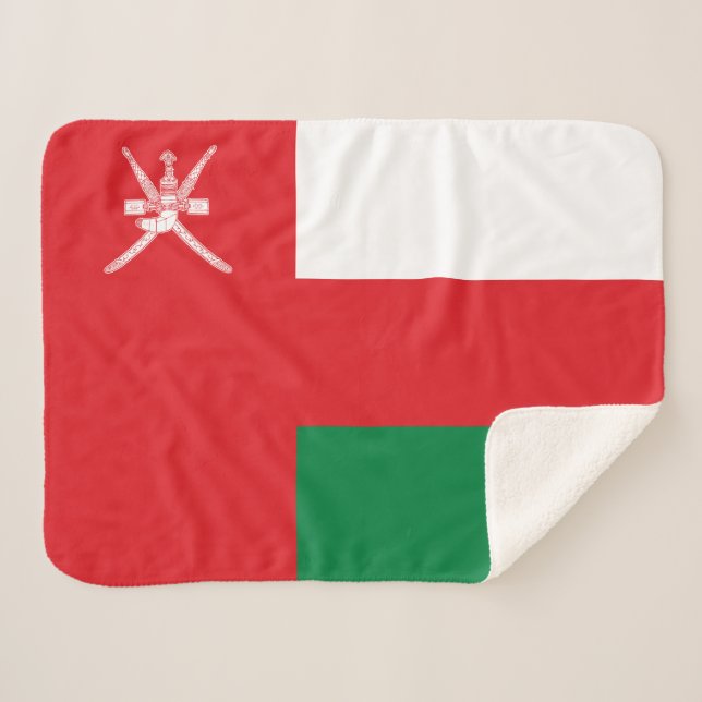 Oman Flag Sherpadecke (Vorderseite (Horizontal))