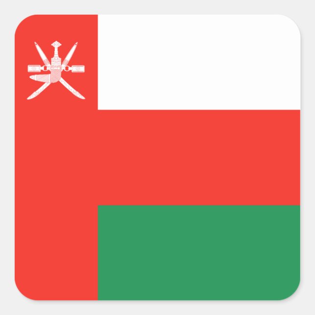 Oman Flag Sticker (Vorderseite)