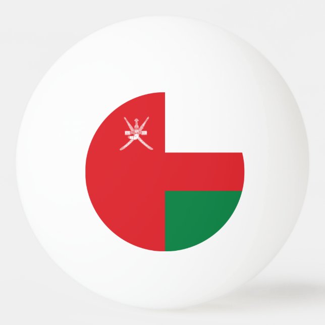 Oman Flag Tischtennisball (Vorderseite)