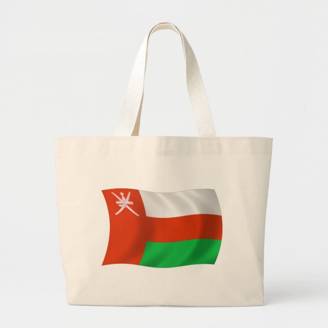 Oman Flag Tote Bag Jumbo Stoffbeutel (Vorne)