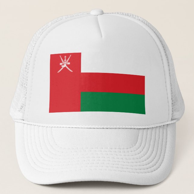 Oman Flag Truckerkappe (Vorderseite)
