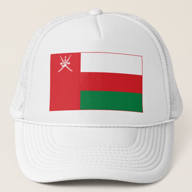 Oman Flag Truckerkappe (Vorderseite)