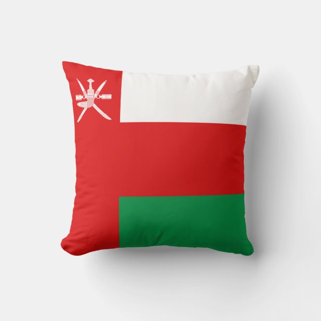 Oman Flag x Flag Kissen (Vorderseite)
