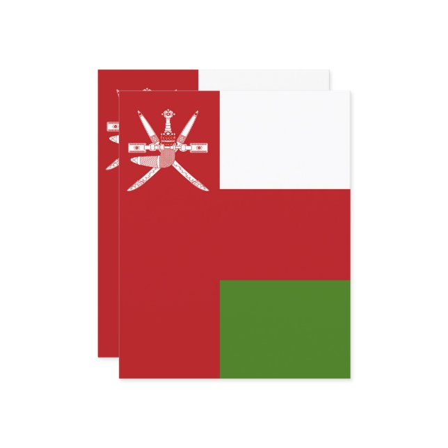 Oman-Flagge (Vorderseite/Rückseite Beispiel)