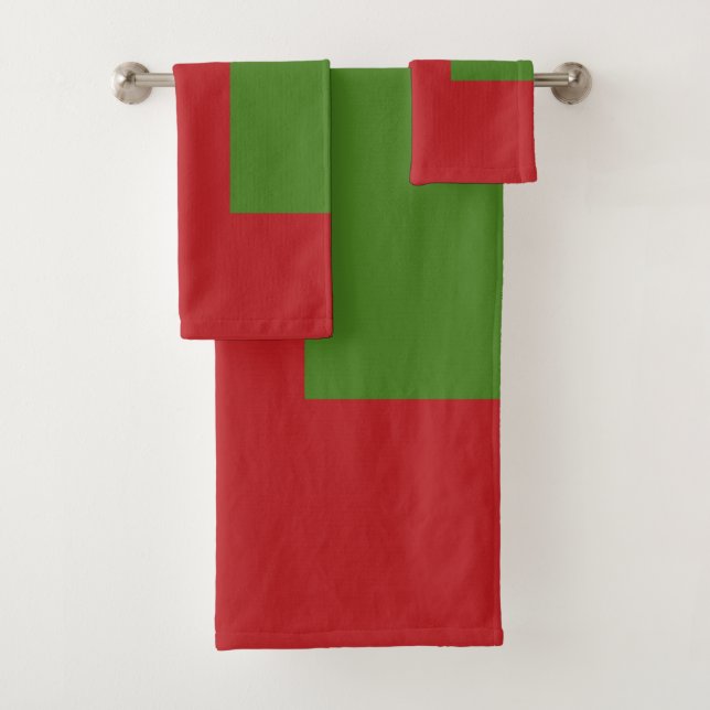 Oman-Flagge Badhandtuch Set (Insitu)