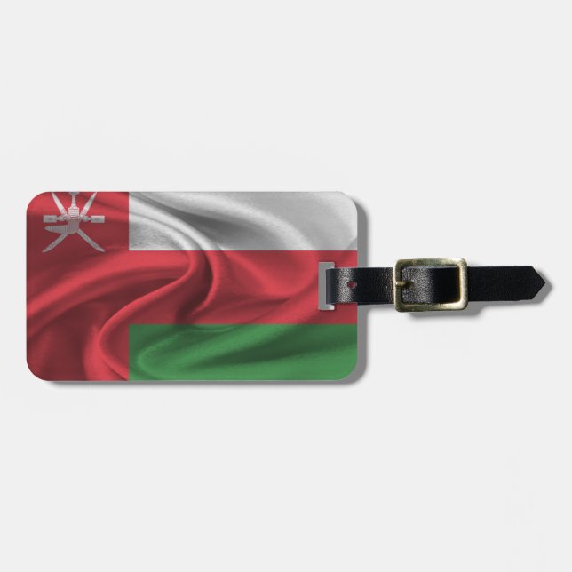 Oman-Flagge Gepäckanhänger (Vorderseite horizontal)