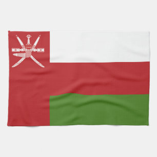 Oman-Flagge Geschirrtuch