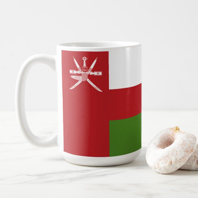 Oman-Flagge Kaffeetasse (Mit Donut)