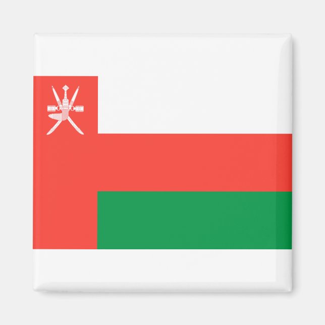 Oman-Flagge Magnet (Vorne)