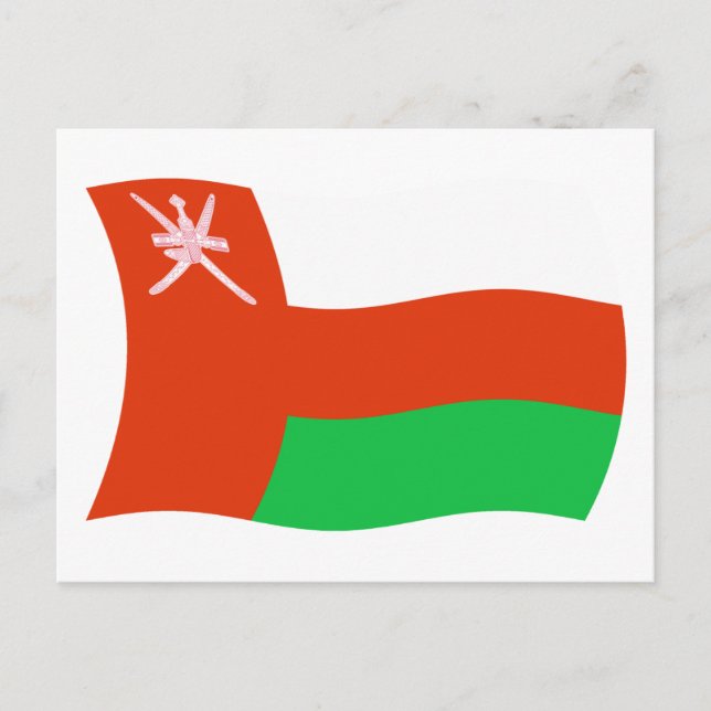 Oman-Flagge Postkarte (Vorderseite)