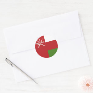 Oman-Flagge Runder Aufkleber