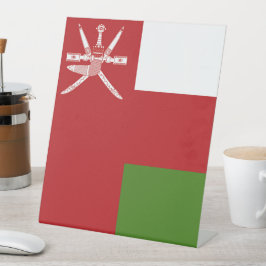 Oman-Flagge Sockelschild