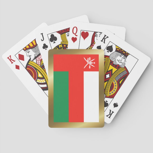 Oman-Flagge Spielkarten (Rückseite)