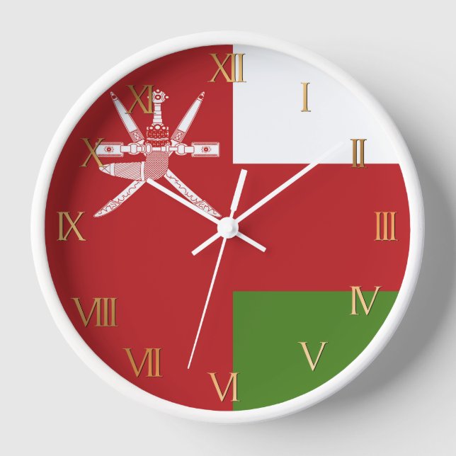 Oman-Flagge Uhr (Vorderseite)